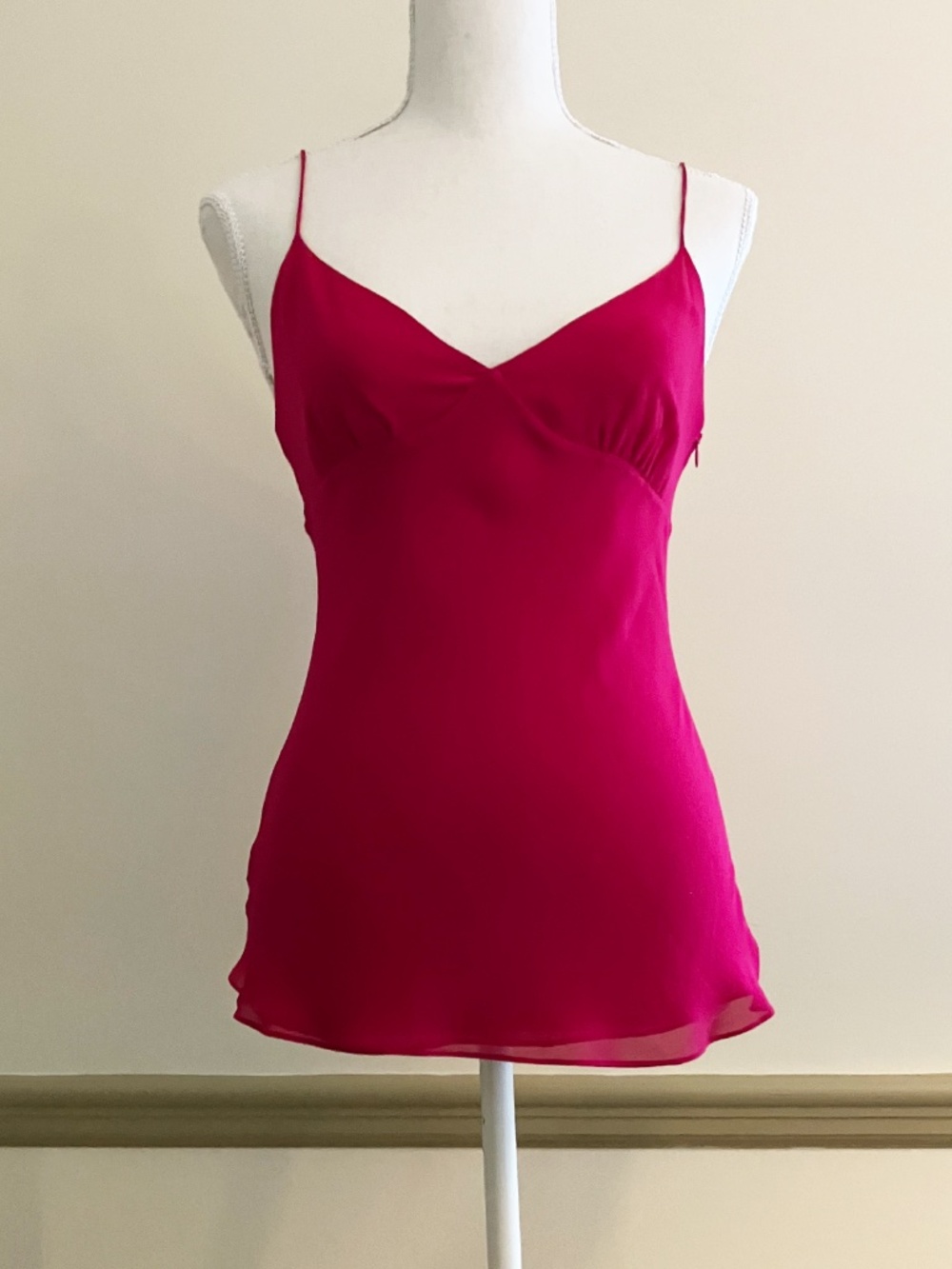 Emanuel Ungaro Silk Majenta Chemise Top